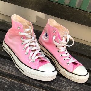 Pink converse high tops